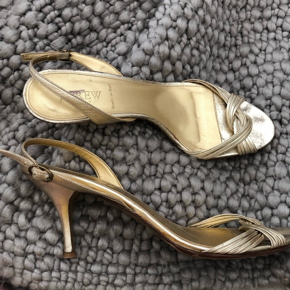 J. Crew Shoes - J.Crew Gold Sandals 10